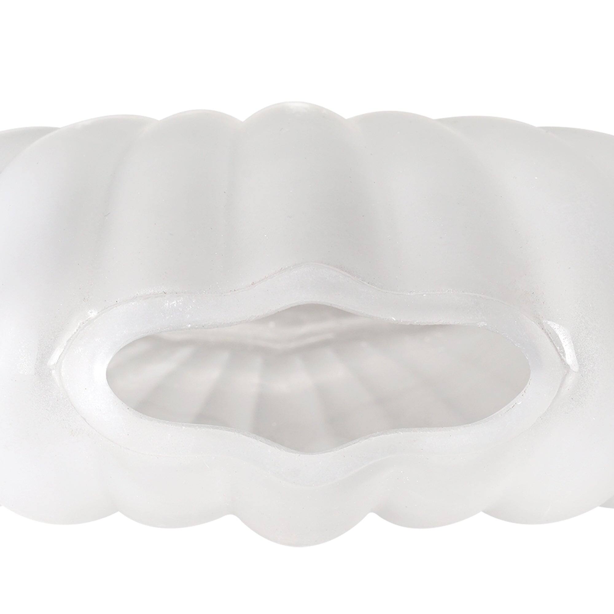 American Art Decor White Sea Scallops Misted Glass Vase Set